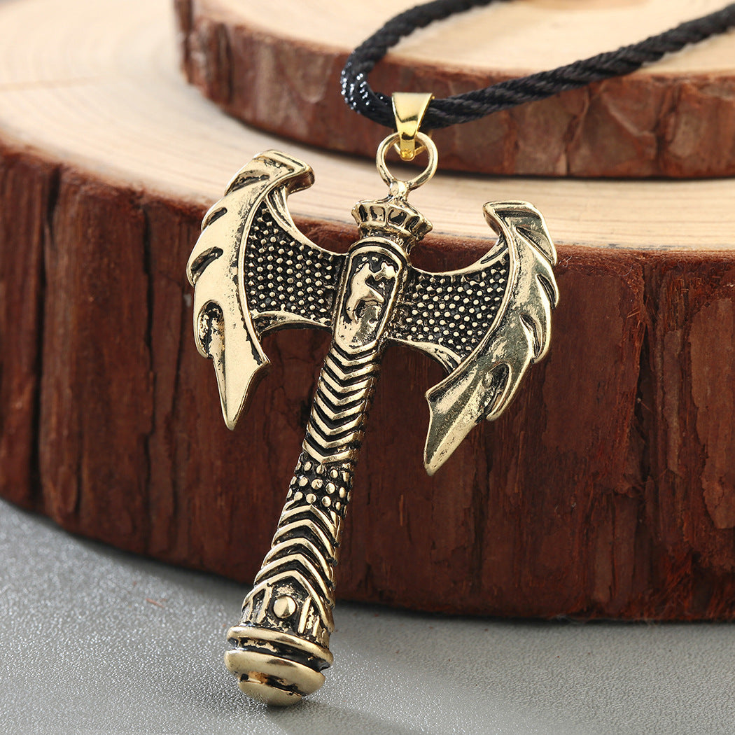 Ancient Greek Viking Axe Vintage Necklace