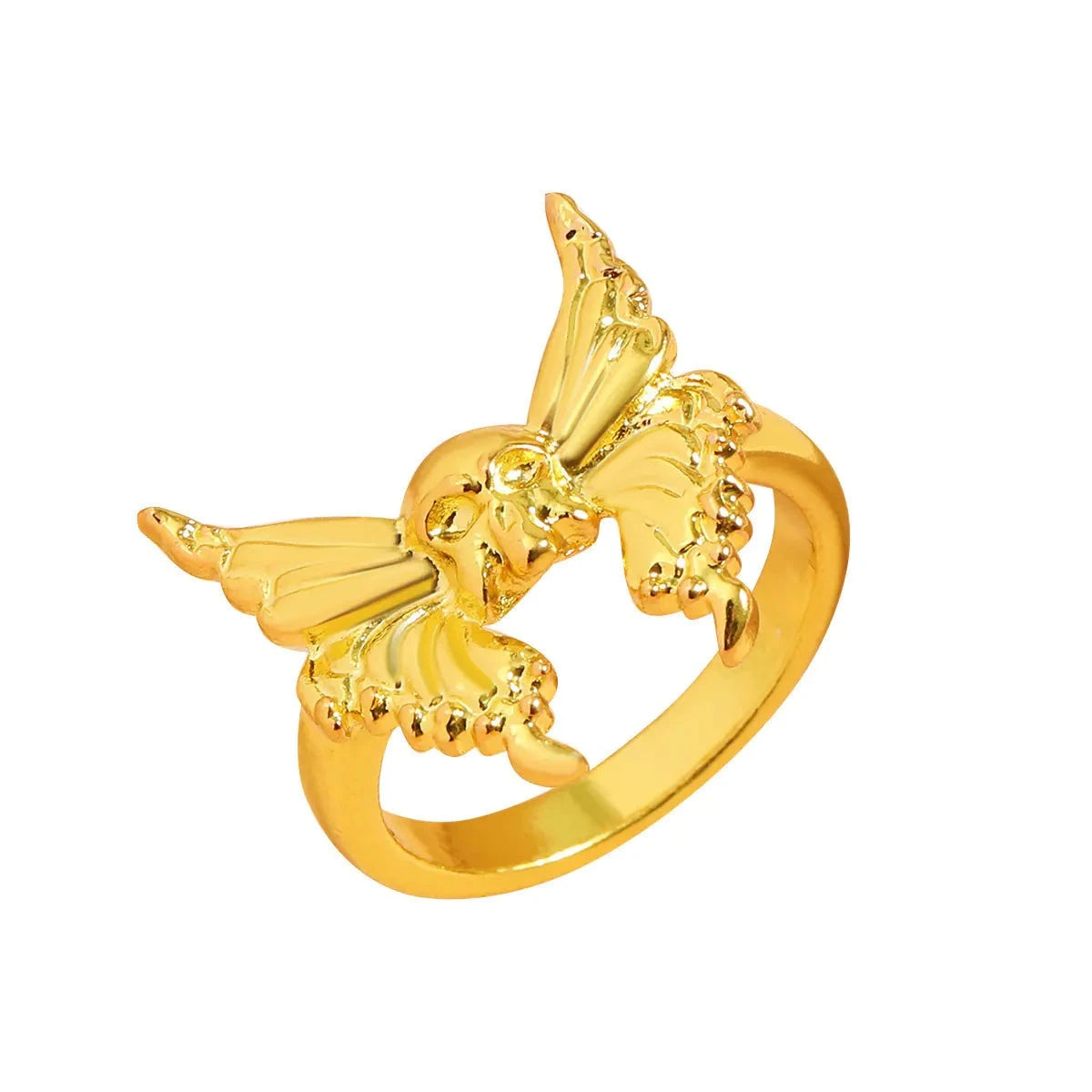 Vintage Punk Butterfly Skull Ring