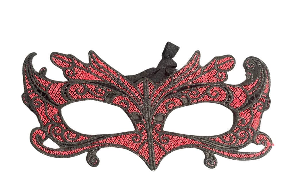 Western Fashion - 63332 - Charming Red Lace Mask