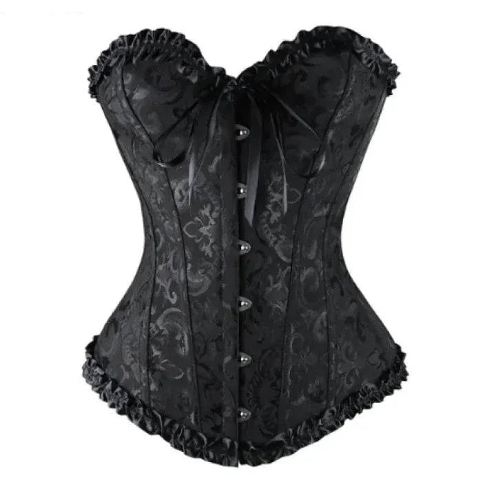 Steampunk Corset with intricate detailing, adjustable lace-up back, and underbust design for cosplay or edgy outfits.