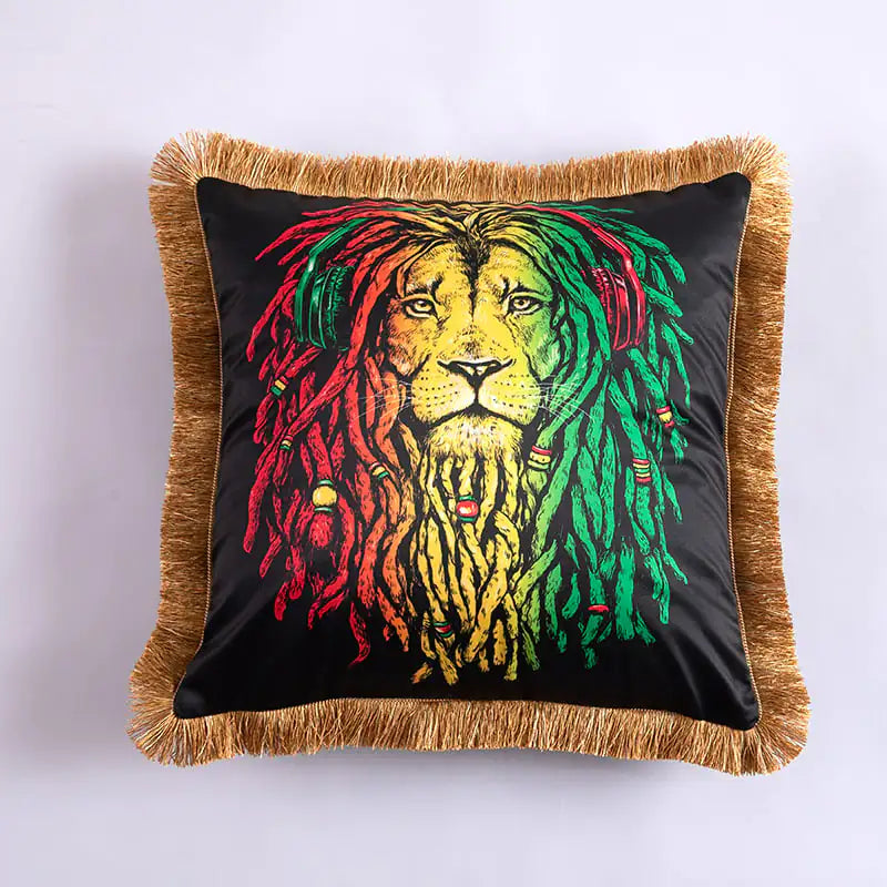 Luxury Leopard Leaf Art Cushion
