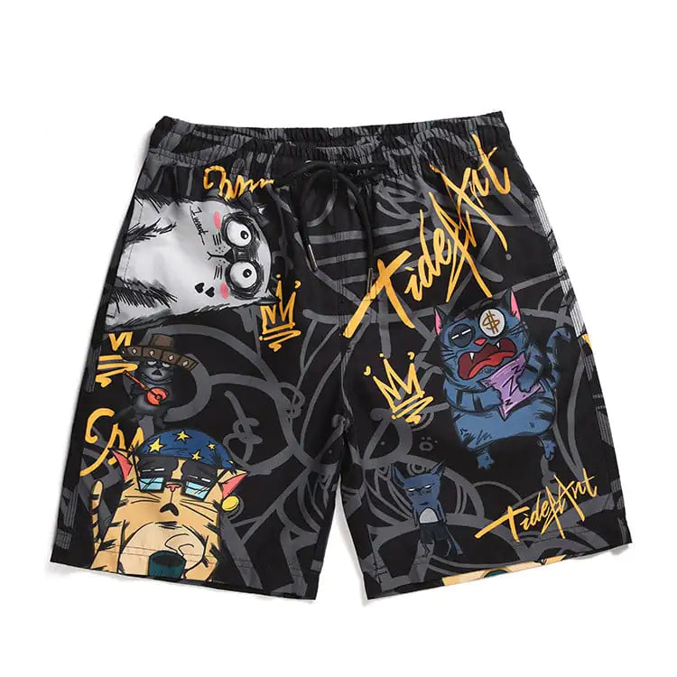 Urban Camo Cat Beach Shorts