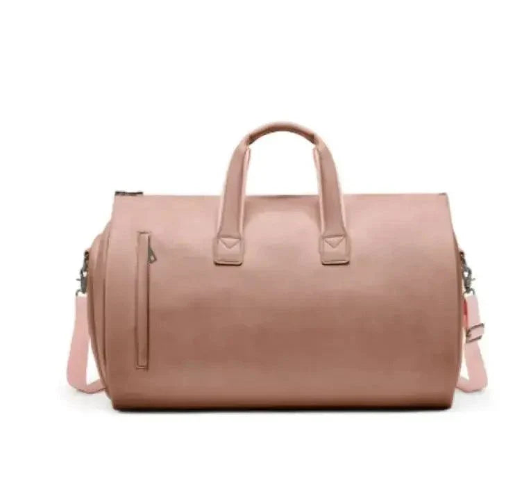 Waterproof leather duffle bag with adjustable strap and spacious interior.