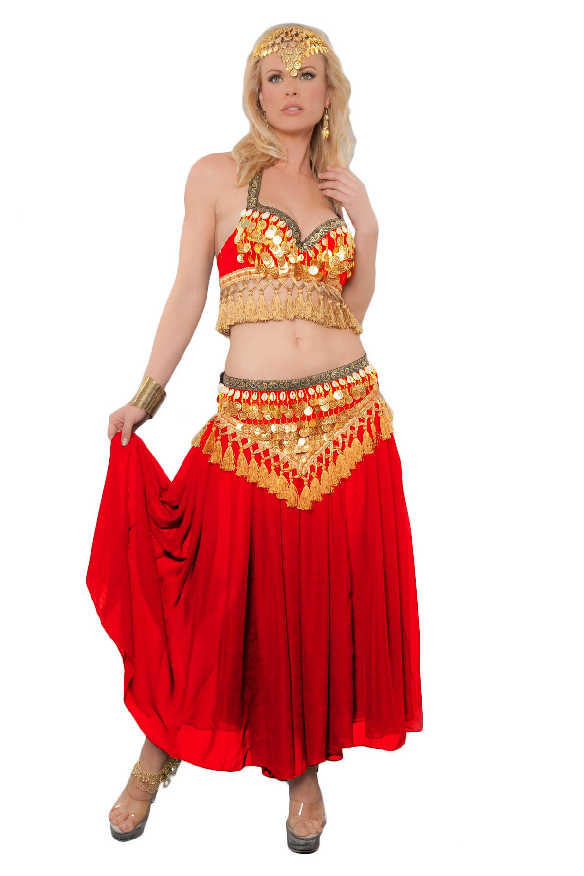 Western Fashion - 4139TB-Belly Dancer Costume 2 Pc Set ( TOP AND BELT )