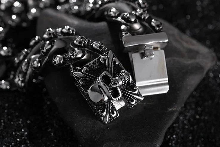 Titanium Steel Skull Men's Bracelet