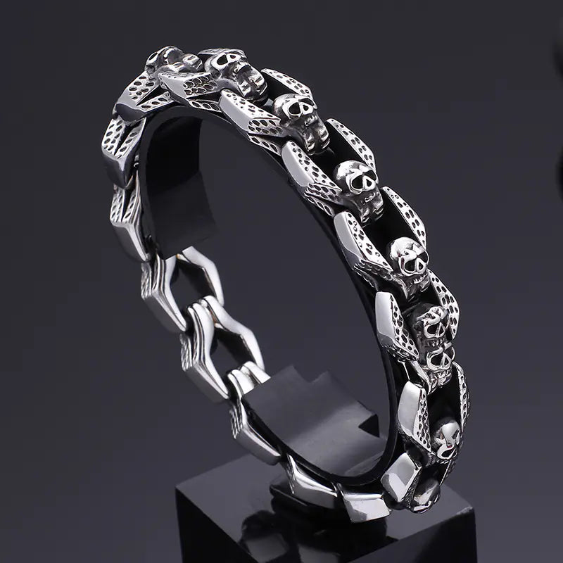 Rebel Skull Titanium Bracelet