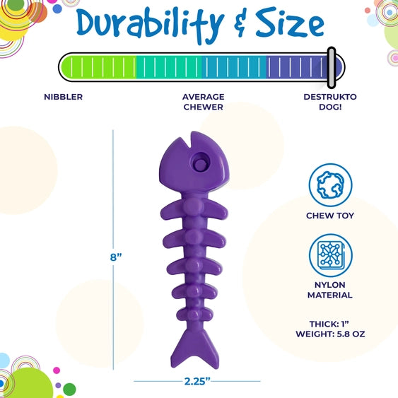 Fish Bone Ultra Durable Nylon Chew Toy