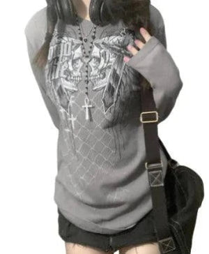 Chic Skeleton Print Women's Pullover