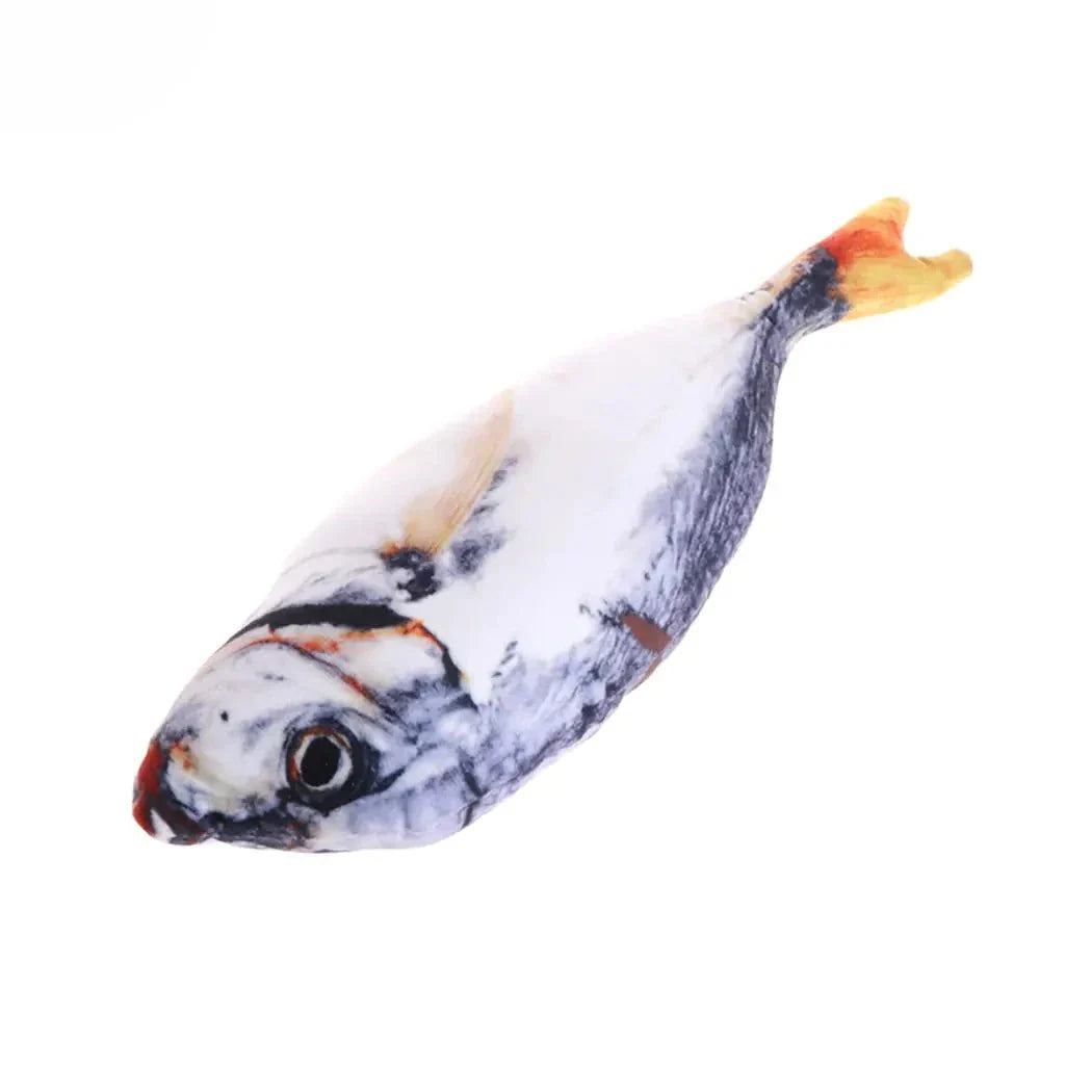 Creative Fish Shape Pet Toy for cats, vibrant multicolor, plush, catnip-filled, durable and interactive.