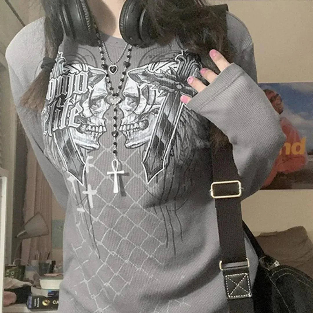 Chic Skeleton Print Women's Pullover