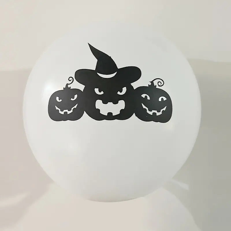 Spooky Skull Black Balloons Set
