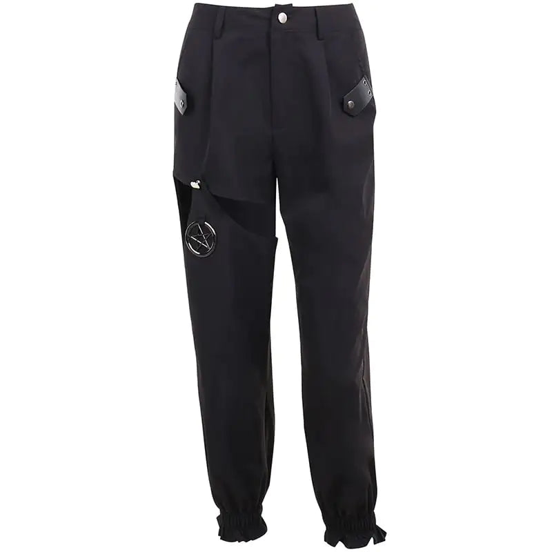 Gothic Punk Style Cargo Pants