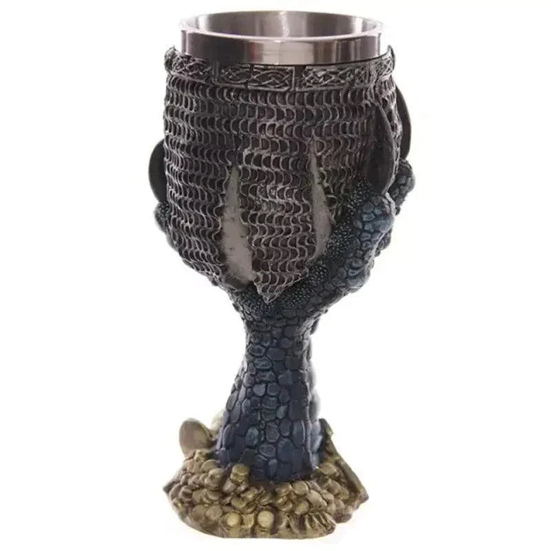 Skull Goblet Cup in vibrant green resin, creatively designed for style and artistic flair.