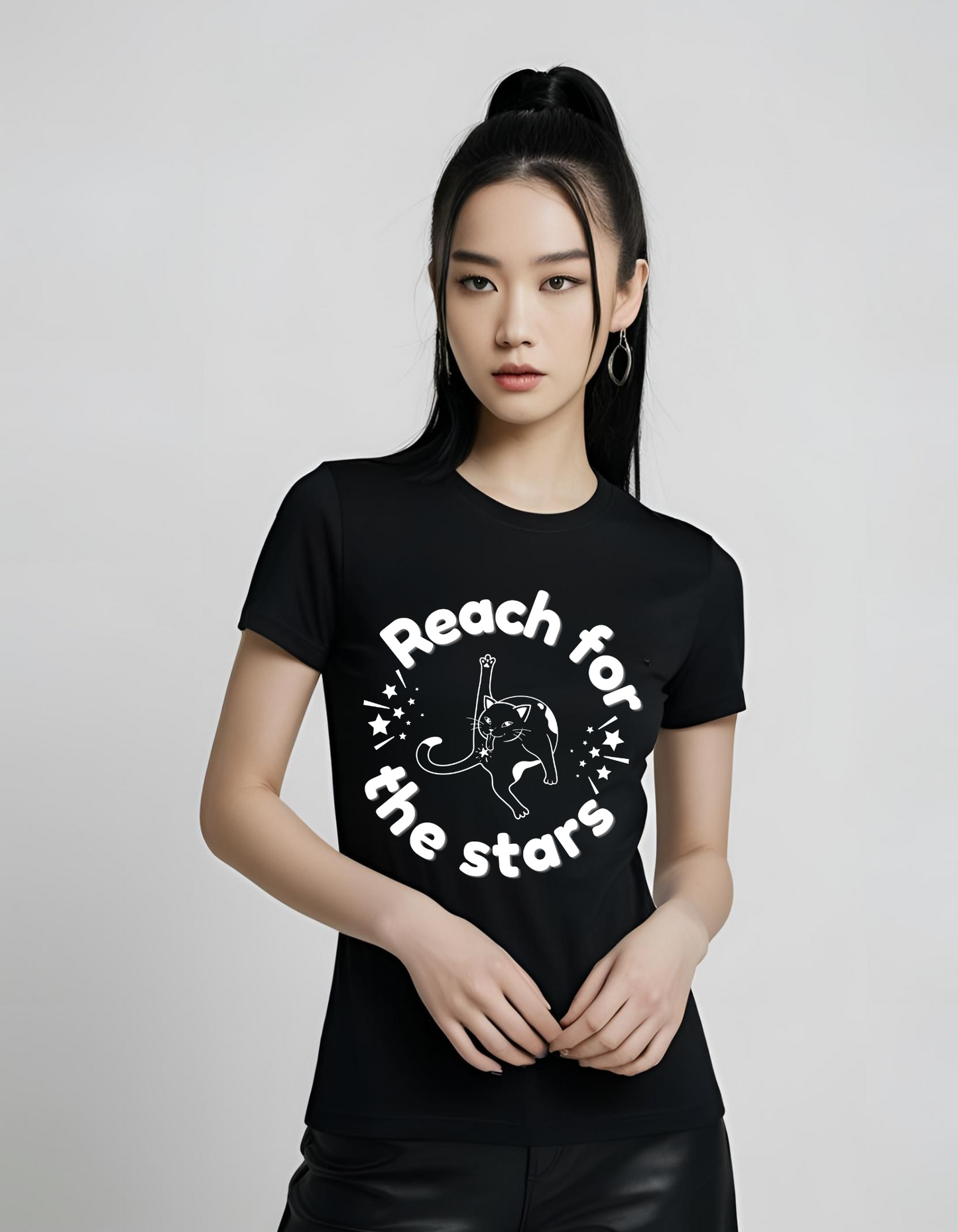 Reach for the Stars Cat T shirt
