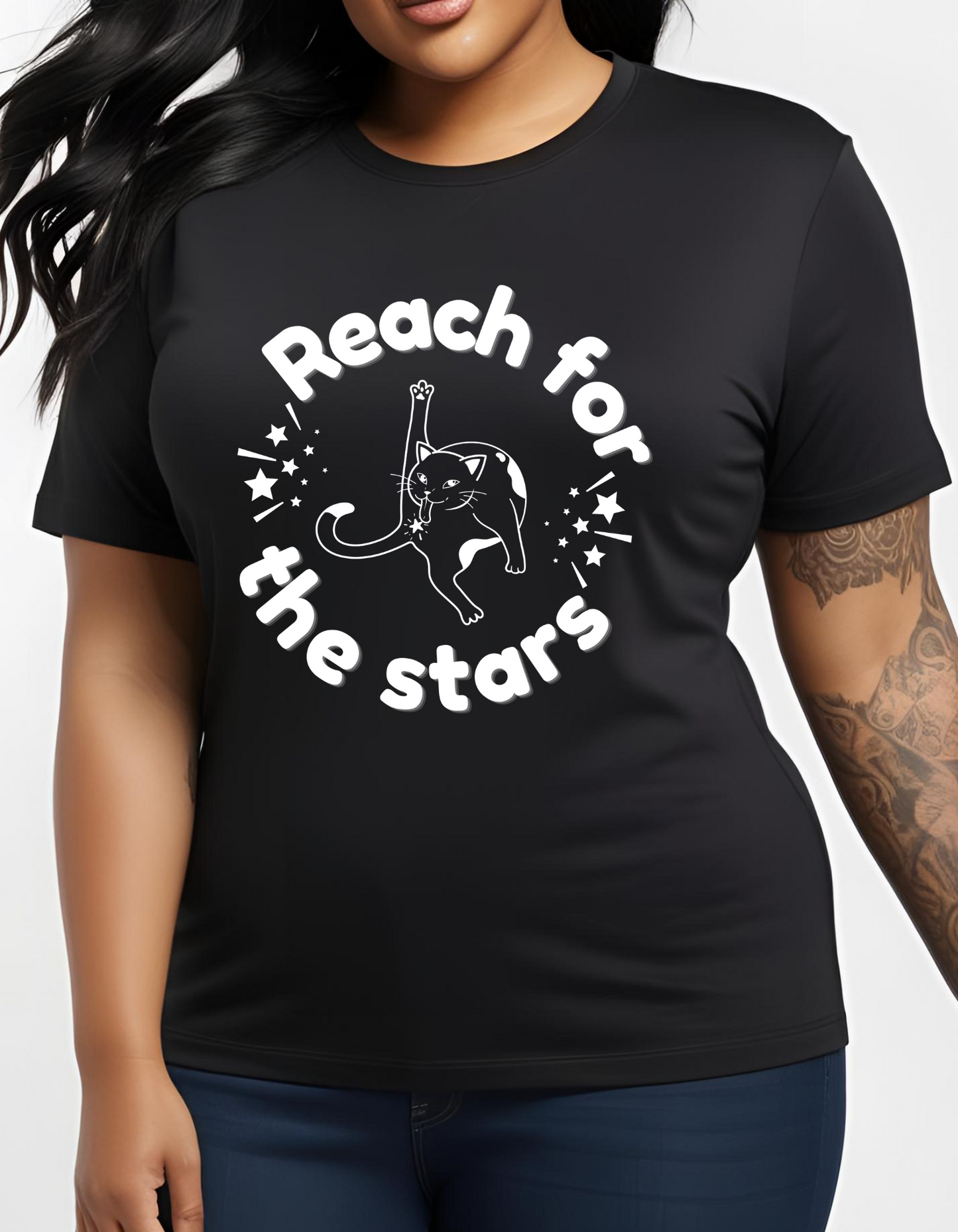 Reach for the Stars Cat T shirt
