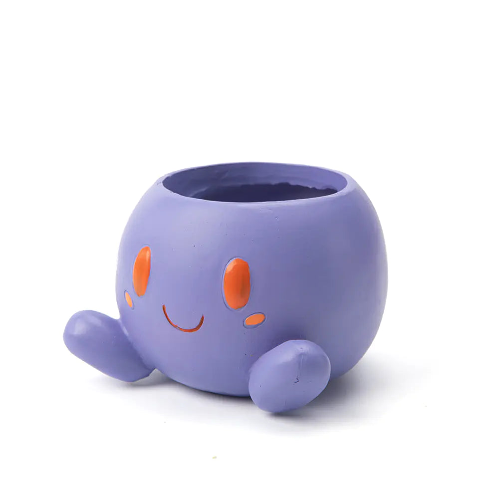 Zi-purple Oddish planter for succulents, 4-inch tall, perfect for home decoration.