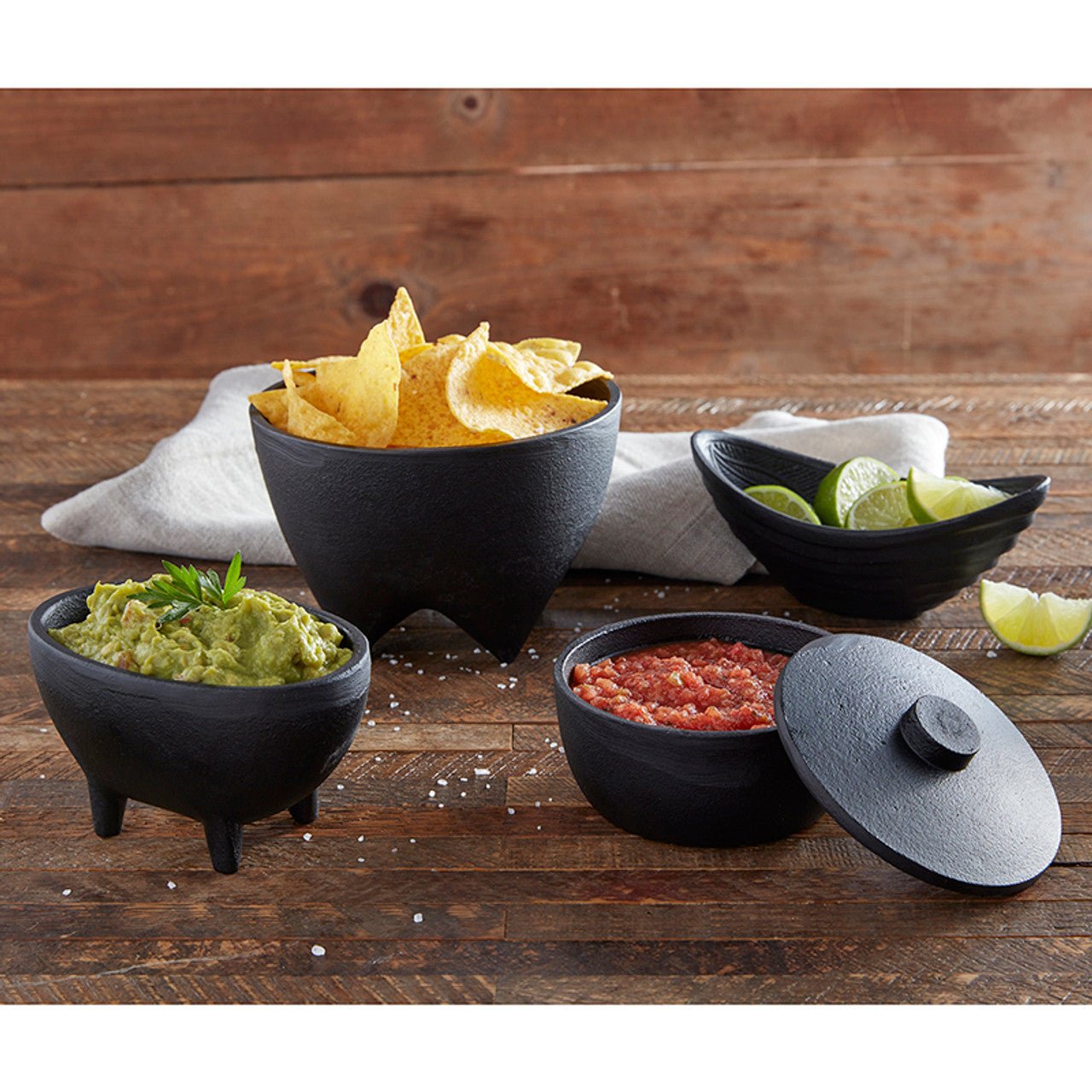 Gothic Cast Iron Oval Bowl | Black Versatile Serving Bowl | 6.5" x 3"