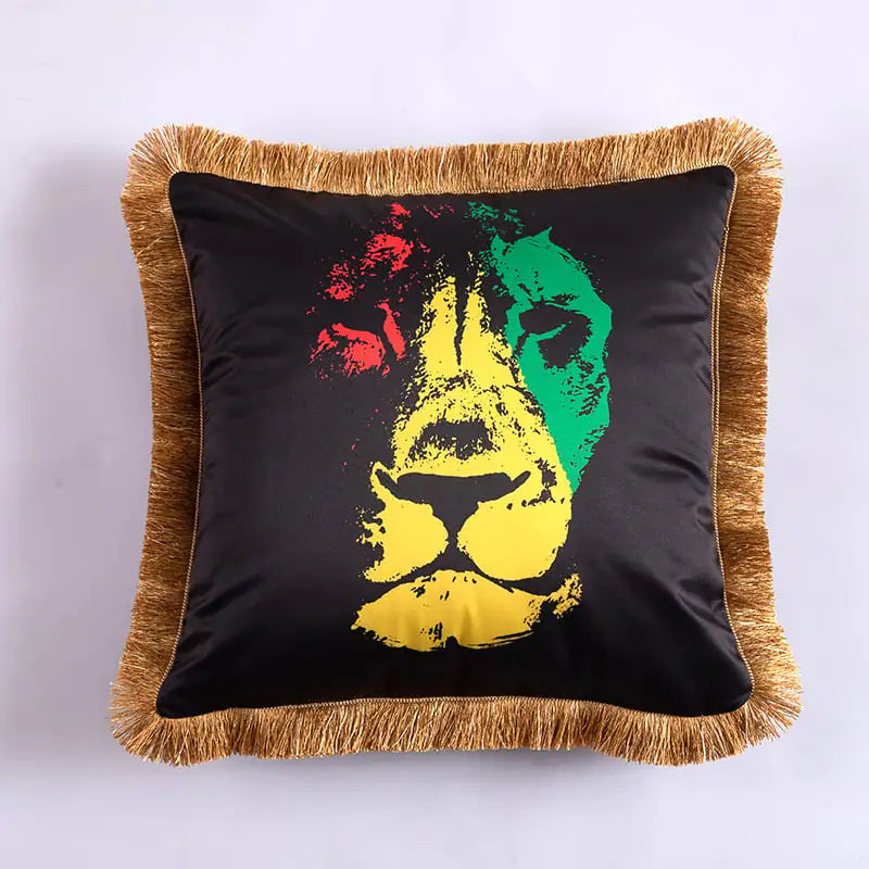 Luxury Leopard Leaf Art Cushion