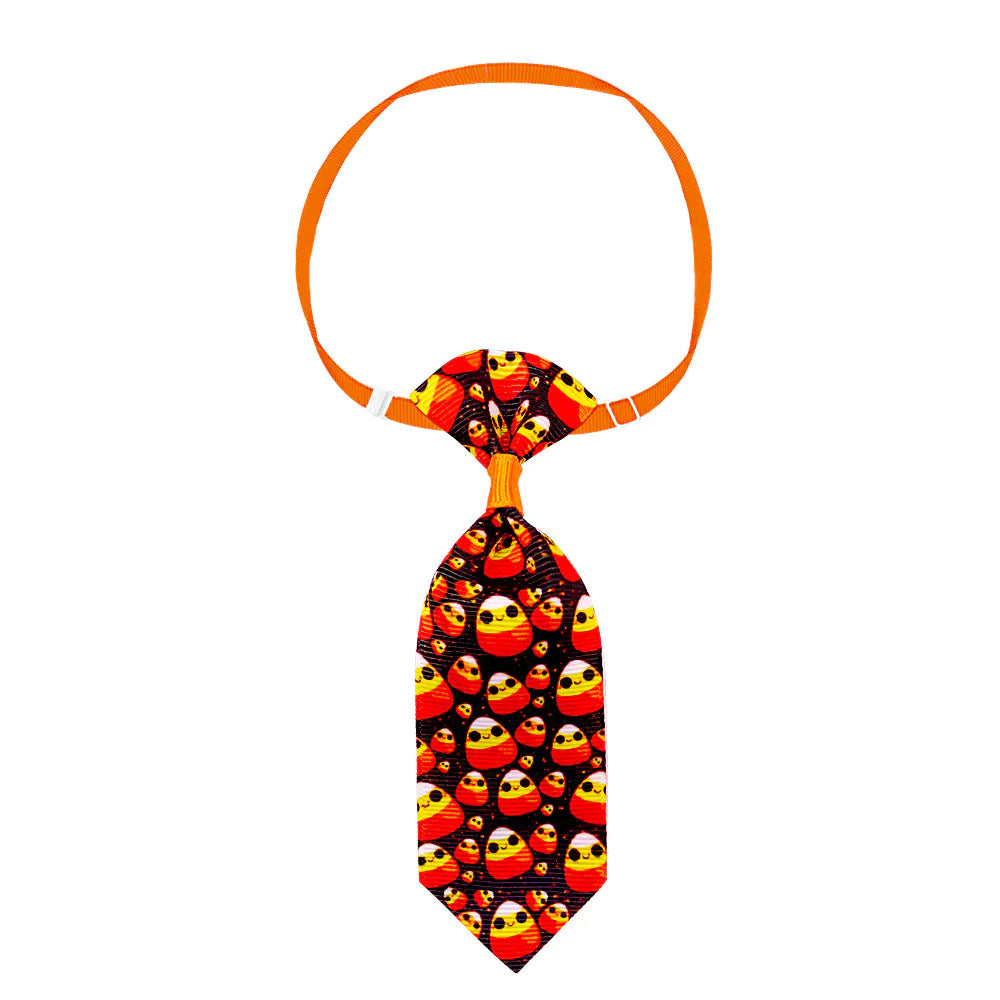 Wonderland Pet Spooky Necktie Series with Halloween skull motifs, perfect for cats and small dogs.