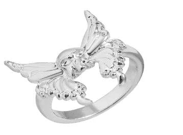 Vintage Punk Butterfly Skull Ring