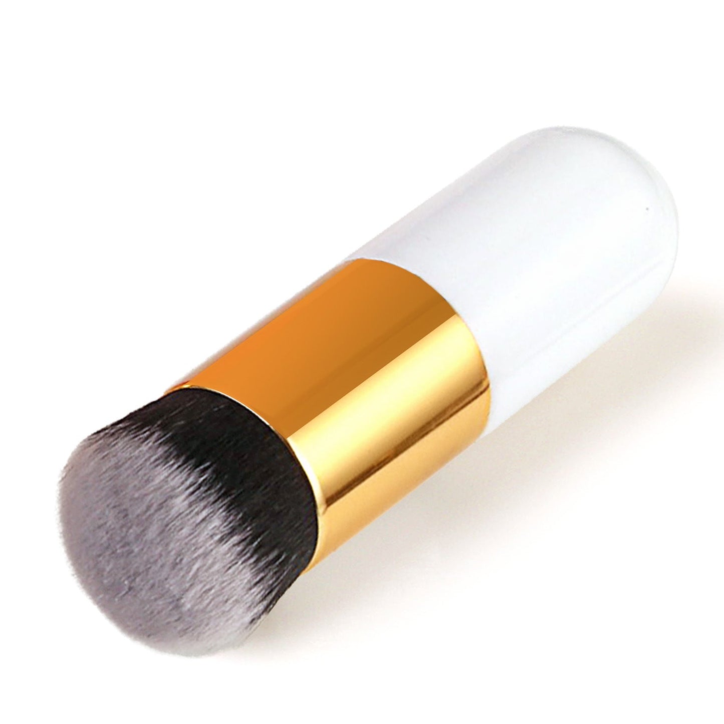 Flawless Finish Foundation Brush with metal handle and synthetic bristles for smooth makeup application.