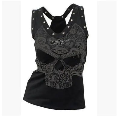 Skull Graphic Sleeveless Tee