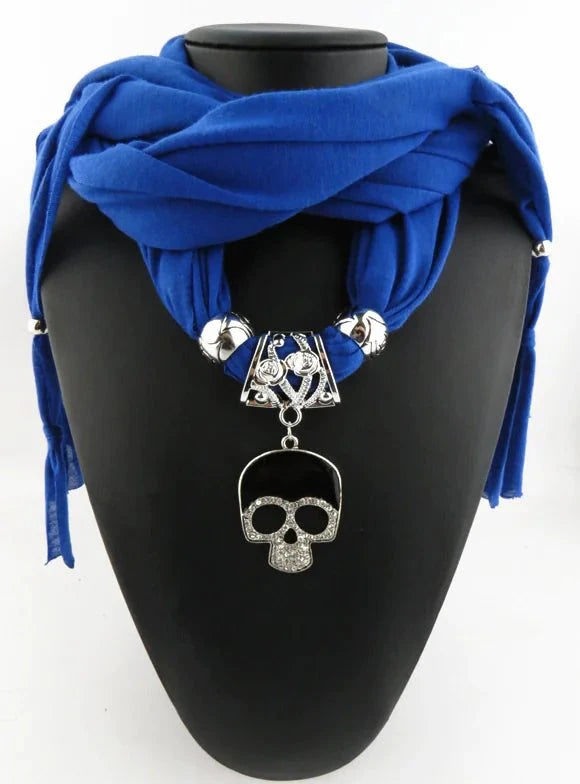 Alloy Skull Pendant Scarf with Skull Design