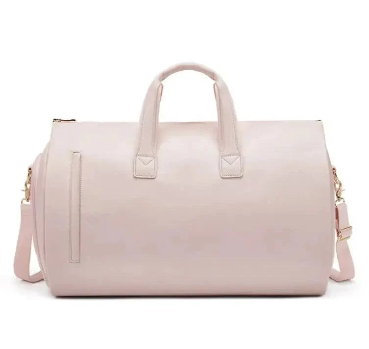 Waterproof leather duffle bag with adjustable strap and spacious interior.