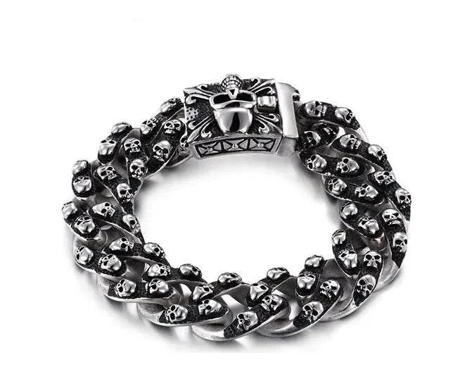Titanium Steel Skull Men's Bracelet