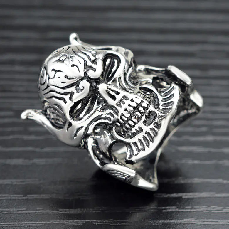 Customizable Vintage Skull Ring