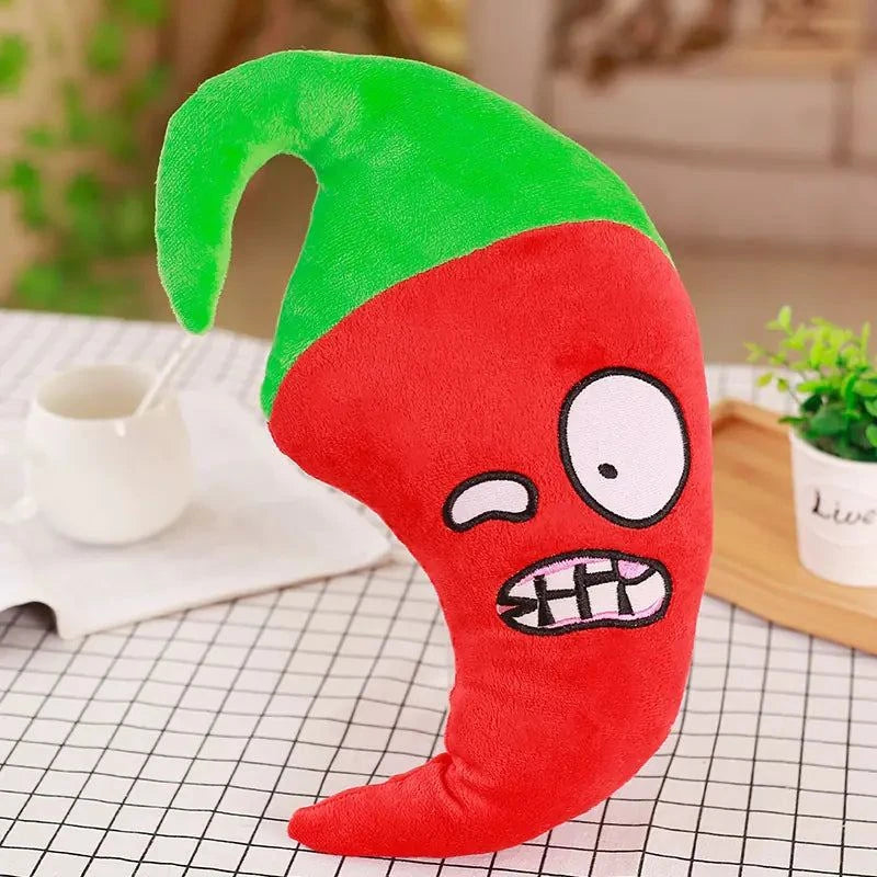 Large plush chili character from Plants vs. Zombies plush set.