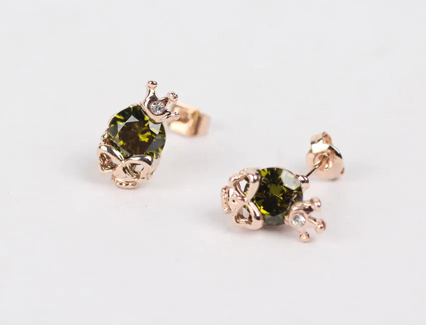 Regal Skull Crystal Studs