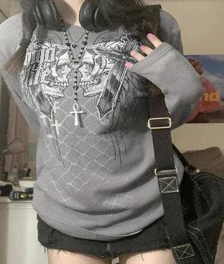 Chic Skeleton Print Women's Pullover