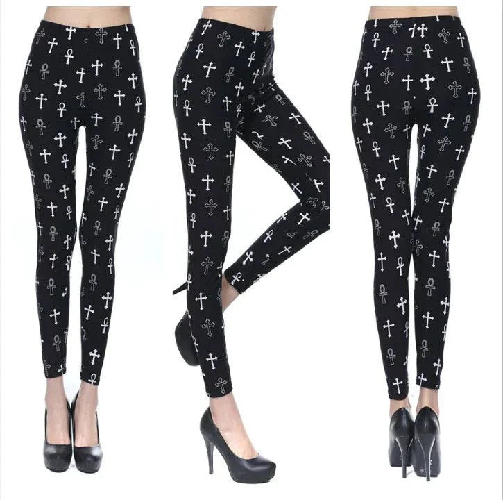 Printed Skull Milk Silk Leggings