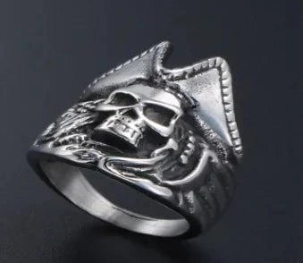 Rebel Skull Titanium Statement Ring