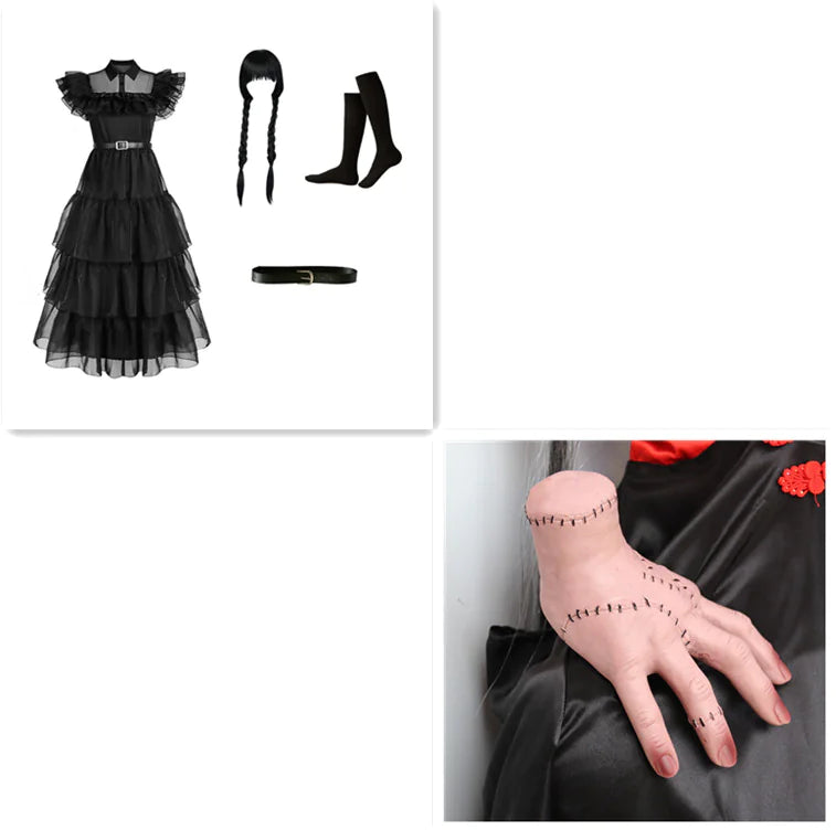 Wednesday Addams Girls Dress Costume