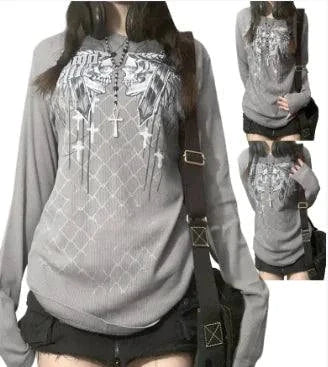 Chic Skeleton Print Women's Pullover