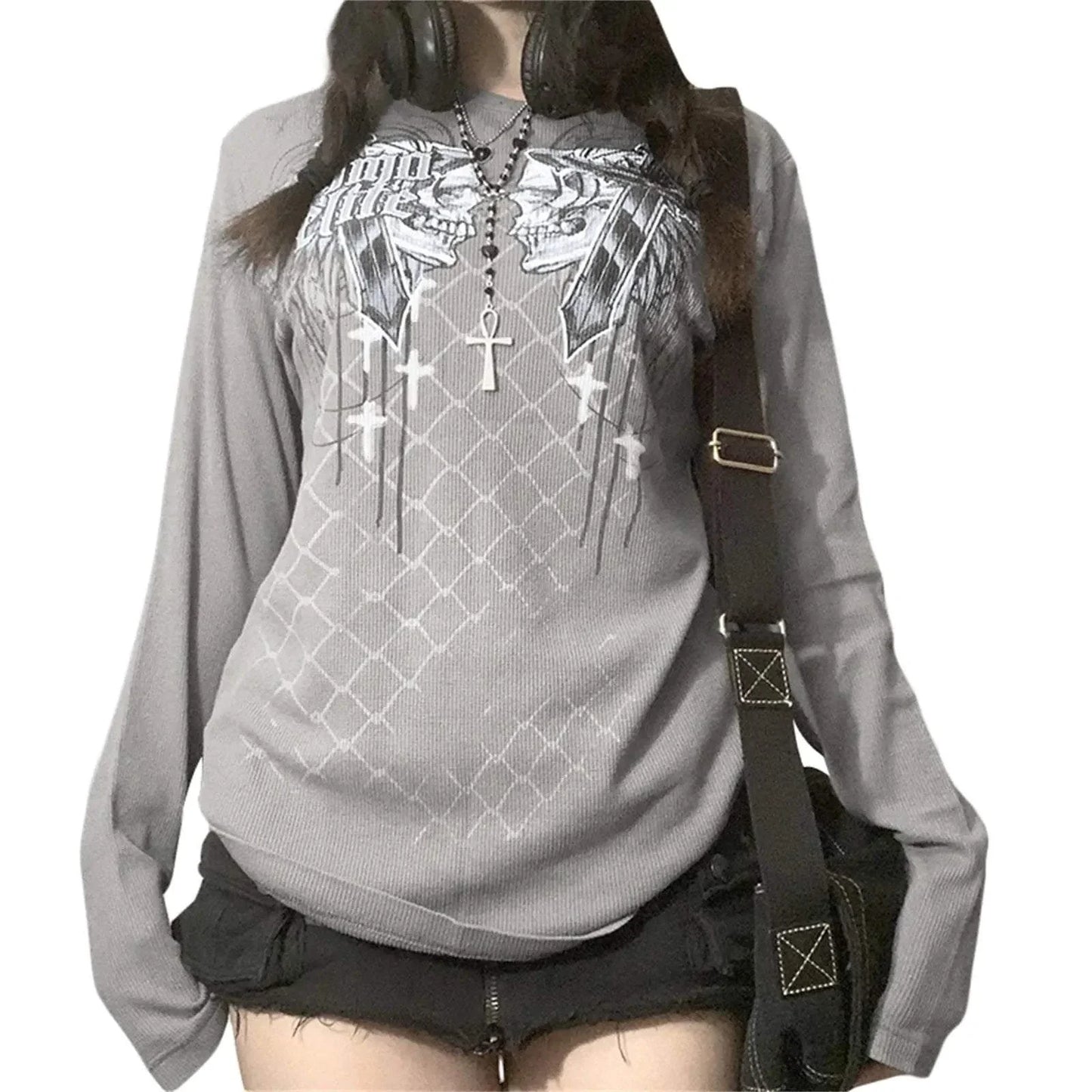 Chic Skeleton Print Women's Pullover