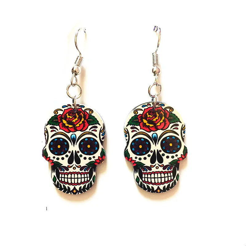 Chic Skull Acrylic Earrings