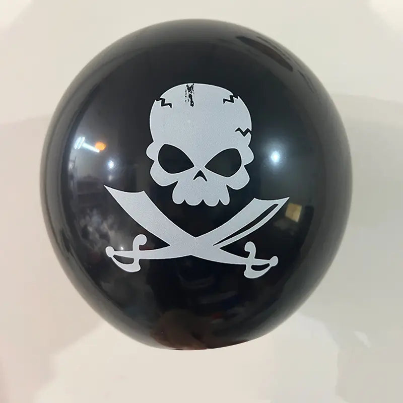 Spooky Skull Black Balloons Set