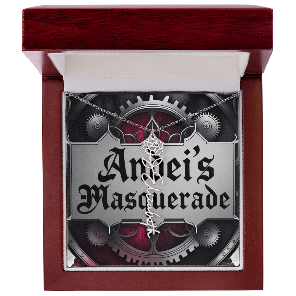 Custom Flower Name Necklace