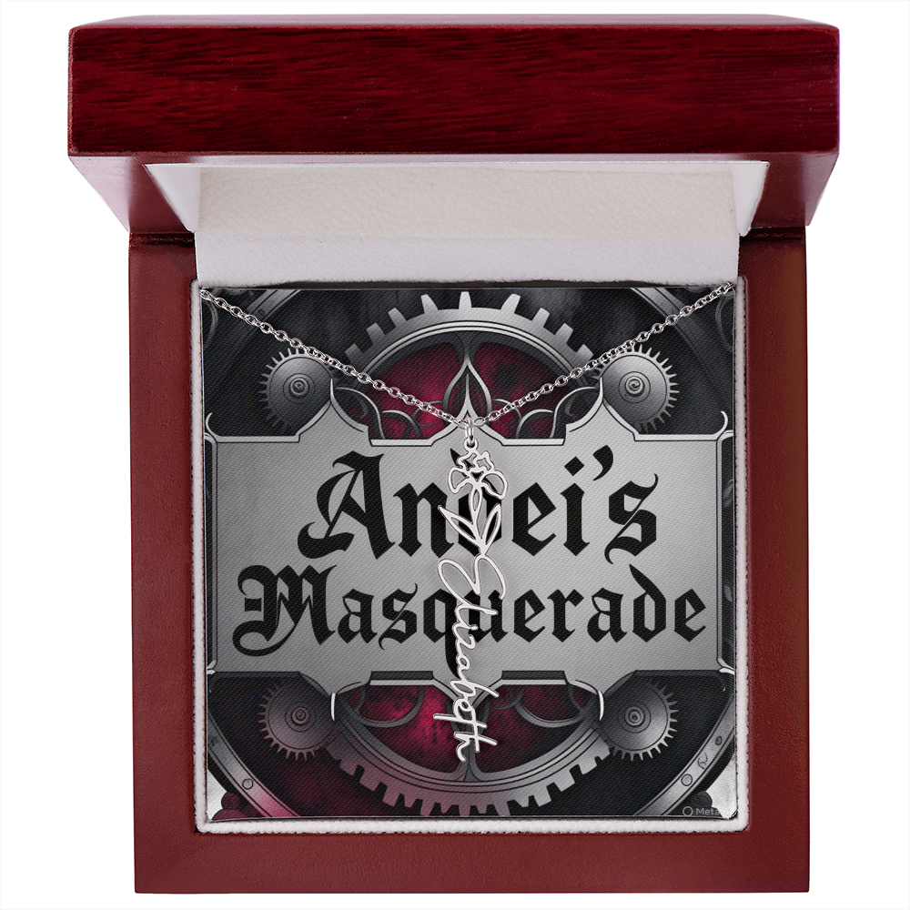 Custom Flower Name Necklace