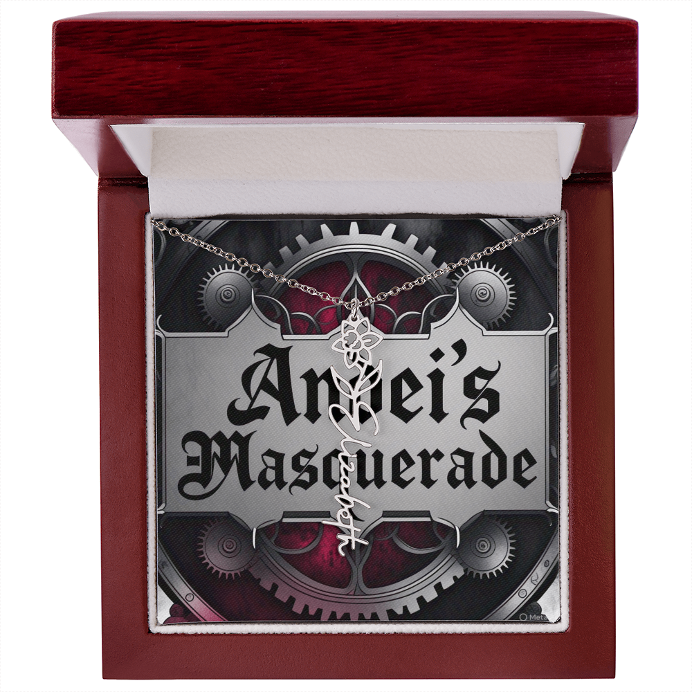 Custom Flower Name Necklace