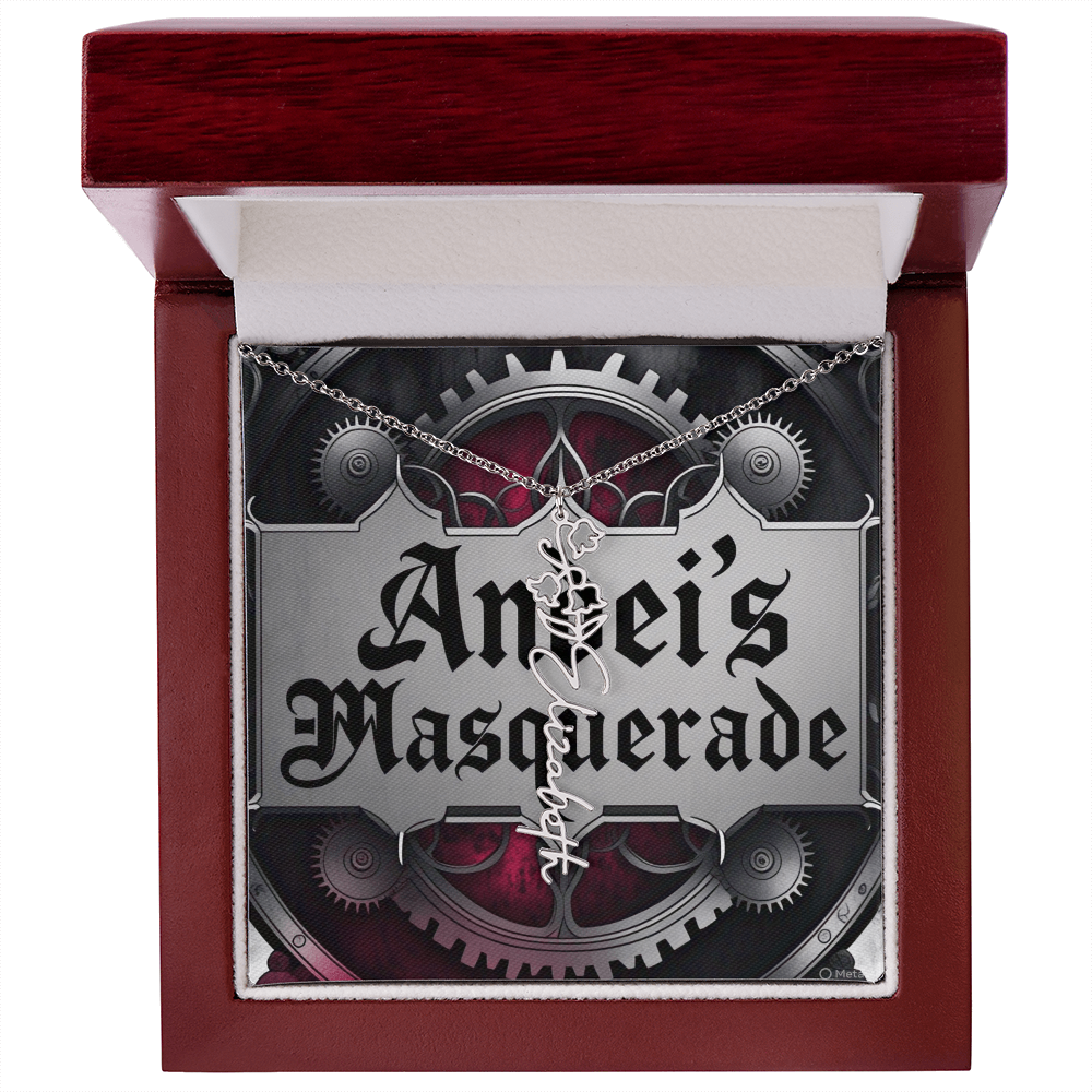 Custom Flower Name Necklace
