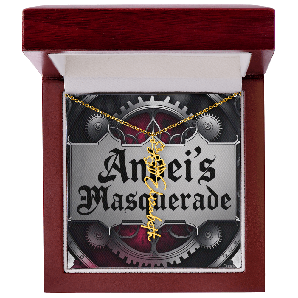Custom Flower Name Necklace