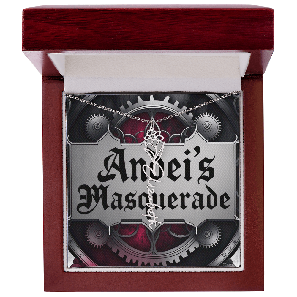 Custom Flower Name Necklace