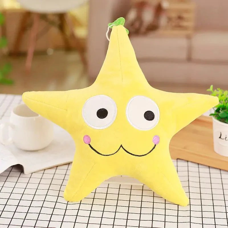 Star-shaped plush toy with a happy face from the Plants vs. Zombies Plush Set.