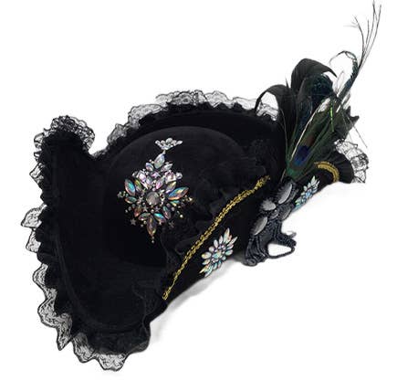 Western Fashion - THREE POINT FURRY PIRATE HAT