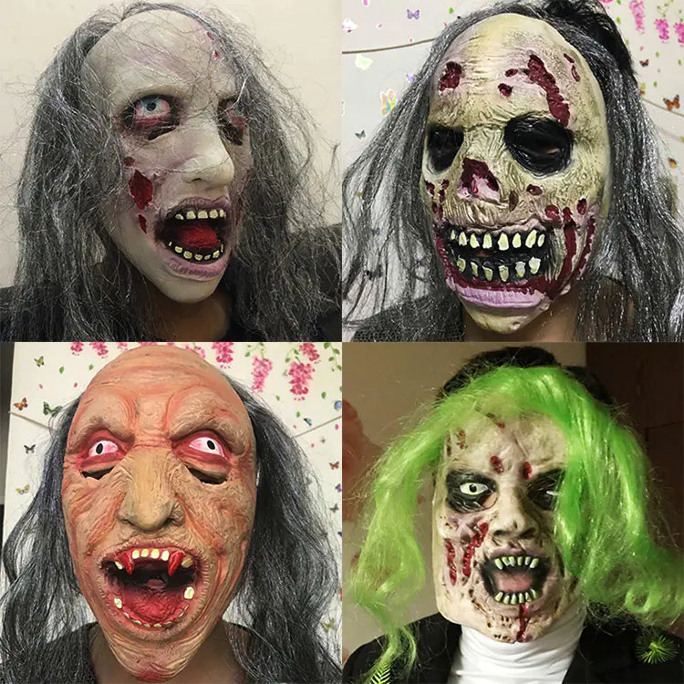 Spooky Latex Zombie Mask for Halloween Fun
