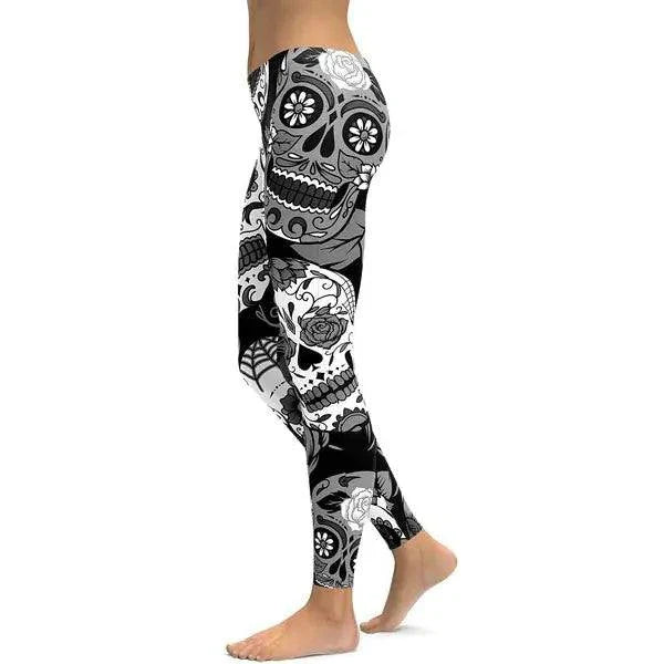 Skull Print Fashion Leggings